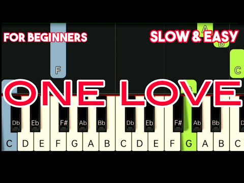 BOB MARLEY - ONE LOVE | SLOW & EASY PIANO TUTORIAL