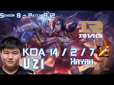 RNG Uzi XAYAH vs SEJUANI Jungle - Patch 8.12 KR Ranked