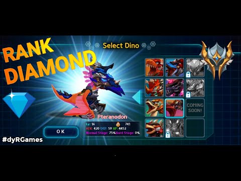 Dino Battle - Pteranodon Diamond Rank - Arena Battle mode + T-rex