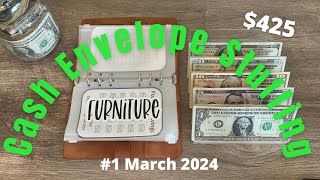 First Cash Stuffing of March 2024 + My Revamped NEW HOME Binder // Low Income