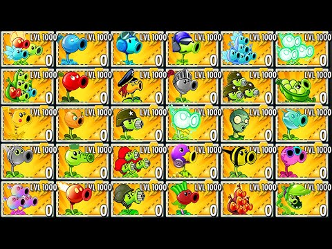 All Pea Plants LEVEL 1000 vs Ancient Egypt Final Boss in Plants vs Zombies 2 Mod