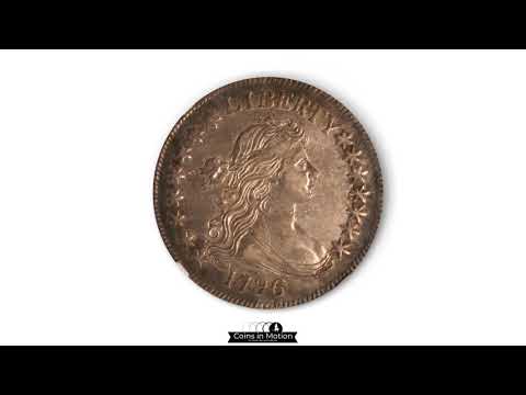 1796 Silver Draped Bust Half Dollar in About Uncirculated 55 Condition Being Sold at Auction in '21