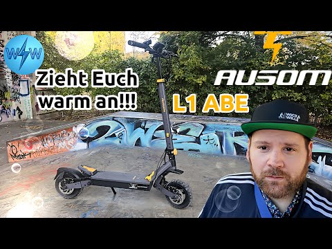 Ausom L1 ABE 🔥 Günstiges Multitalent 🔥Vollgefederter eScooter mit Strassenzulassung ABE