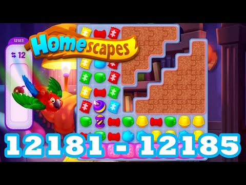 Homescapes Level 12181 - 12185 HD 3 - match puzzle Gameplay | android | IOS | 12182 | 12183 | 12184