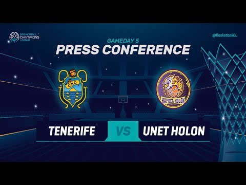 Iberostar Tenerife v UNET Holon - Press Conference - Basketball Champions League 2018-19