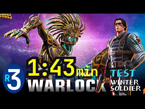 Warlock testing 3 rank, No boost | 1,4 min, Winter Soldier #mcoc