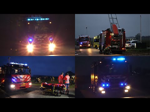 Brandweer met spoed naar een Ongeval Beknelling aan de Lutterstraat in Lithoijen