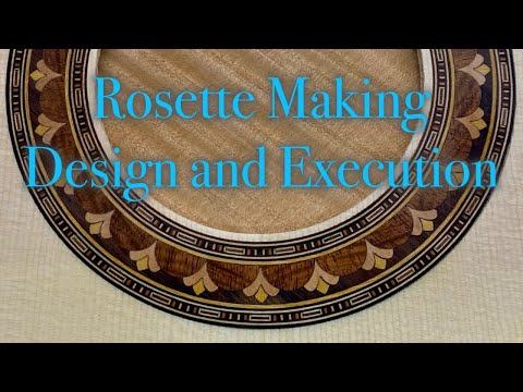 New Rosette Design and Execution.  Lutherie (guitar building) demonstration - quick tutorial.