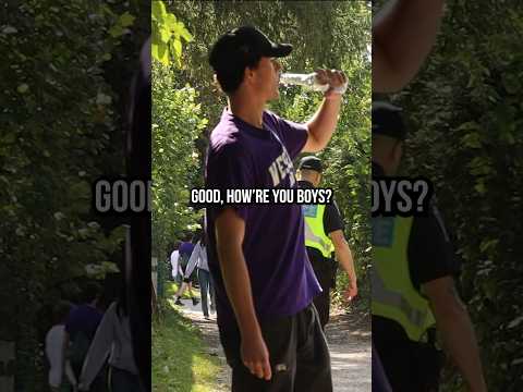 Drinking Fake Beer in front of Cops! 😂💀 #pranks #beer #fake #homecoming #westernuniversity