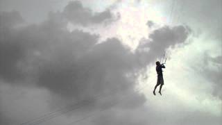 Floating on a 12 meter kite in 35 knots of wind! OMG