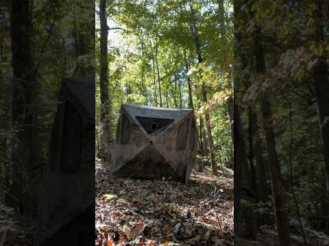Let’s try the @HuntingAmeristep  brick house ground blind . #hunting #deerhunting  #hunt