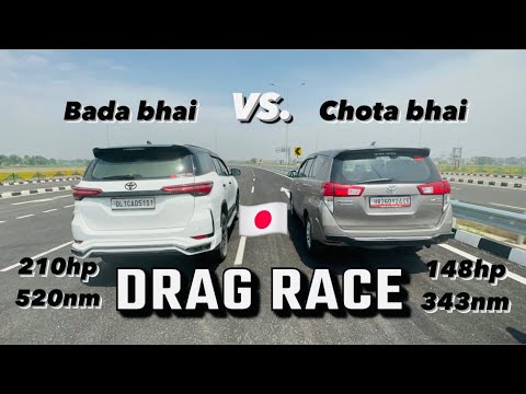 Toyota Fortuner legends vs Innova 2.4 DRAG RACE! Innova king👑#innova #fortuner #dragrace #toyota