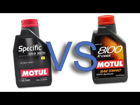 Motul Specific 505.01 502.00 5W40 vs Motul 8100 X-Cess 5W40