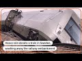 Heavy Rain Derails Train In Sweden
