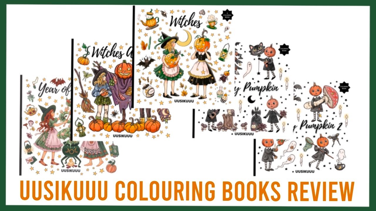 Uusikuuu Colouring Books Review | Witches Around, Year Of Witches, Lonely Pumpkin