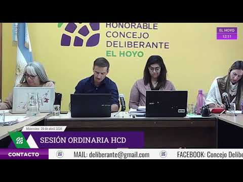 Emisión en directo del Concejo Deliberante de El Hoyo