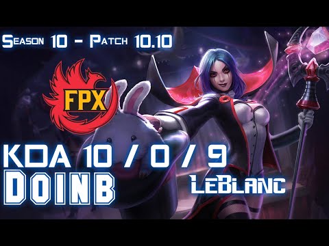 FPX Doinb LEBLANC vs GALIO Mid - Patch 10.10 KR Ranked