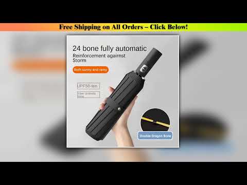 24 Bones 106cm Automatic Umbrella for Men and Women Outside Large Folding Rain and Sunshine