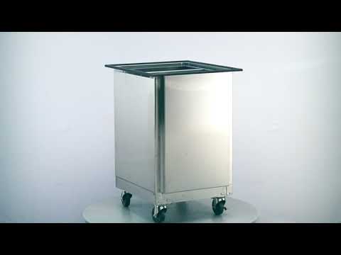 Lakeside 998 Stainless Steel Mobile Cup & Glass Rack Dispenser w/ Enclosed Base 5 image