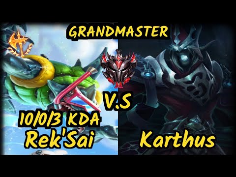 BJK Seonghwan (REK'SAI) vs KARTHUS - 10/0/3 KDA JUNGLE GAMEPLAY - KR Ranked GRANDMASTER