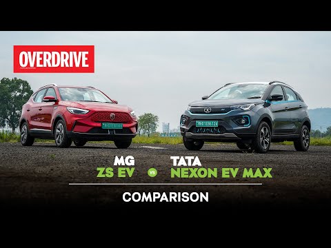 Tata Nexon EV Max vs MG ZS EV comparison review - the new order| OVERDRIVE
