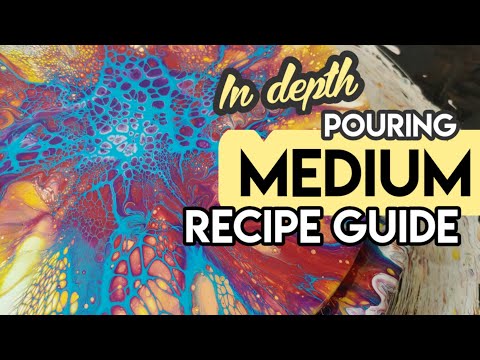 #71 In-depth Pouring Medium Recipe Blooms Technique | Paint Mixing