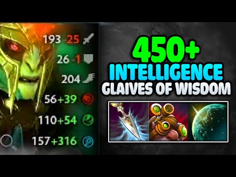 CRAZY 450+ Int + Glaives of Wisdom | Dota 2 Ability Draft