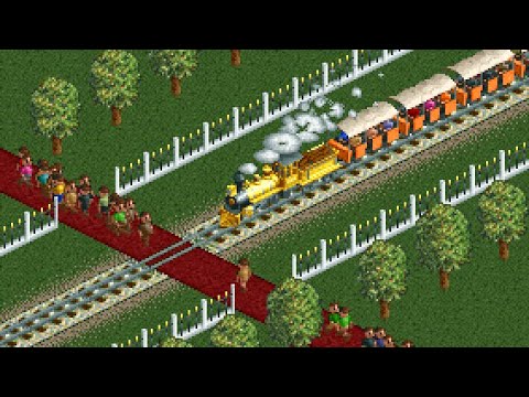 Train Crossings in RollerCoaster Tycoon 2