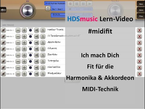#midifit 007 - Player-Funktion der HDS iSound. Oberkrainer mit Playalong lernen
