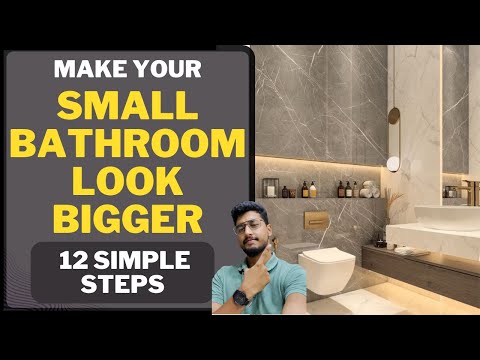 Make you SMALL BATHROOM look bigger with just 12 simple steps. Create a spacious bathroom design.