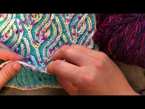 2 Color Brioche in the Round Knit Hat Tutorial