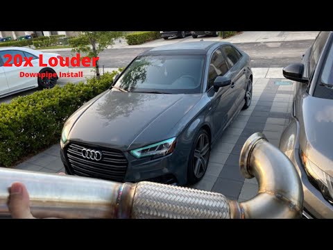 Audi A3 downpipe install