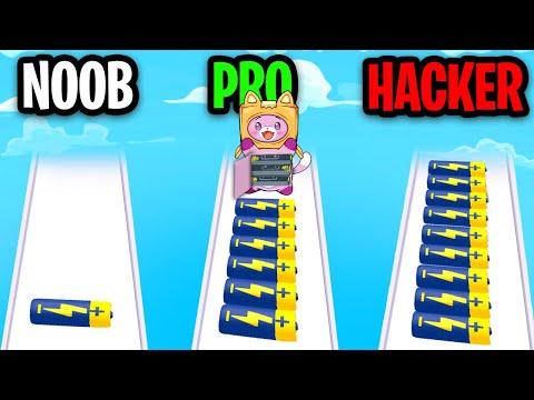 Can We Beat This BATTERY RUN GAME!? (WE WENT FROM NOOB TO HACKER!)