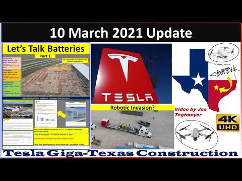 Tesla Gigafactory Texas 10 March 2021 Cyber Truck & Model Y Factory Construction Update (07:15AM)