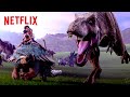 DINO STAMPEDE! | Jurassic World Camp Cretaceous | Netflix After School