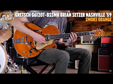 Gretsch G6120T-BSSMK Brian Setzer Signature Nashville Hollow Body '59 "Smoke" Smoke Orange image 11