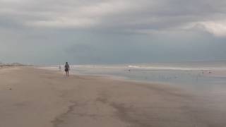 Walking on the beach