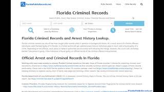 Free Criminal Background Check In Florida (Online Criminal and Arrest Records Search Guide).