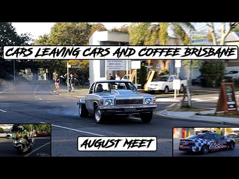 Modified Cars Leaving Cars and Coffee Brisbane August Meet | Skids, Pulls and Cops
