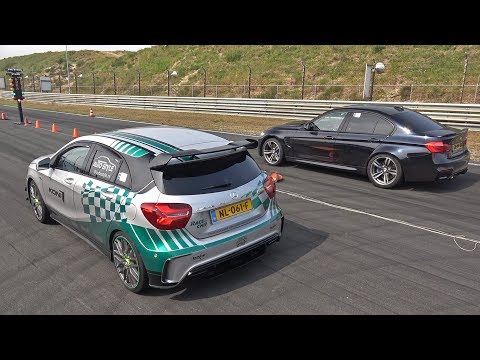 471HP Mercedes-AMG A45 RaceChip vs BMW M3 F80 with Akrapovic Exhaust