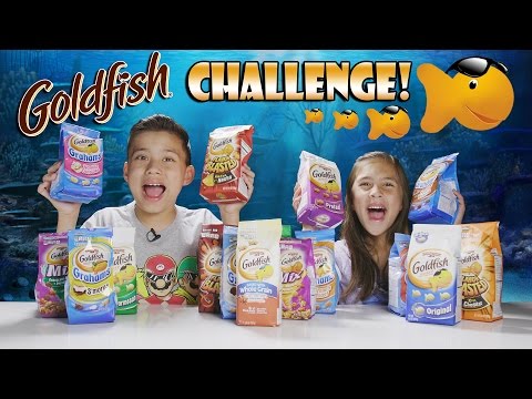 GOLDFISH CHALLENGE!!! Blind Taste Test Face Off! Video