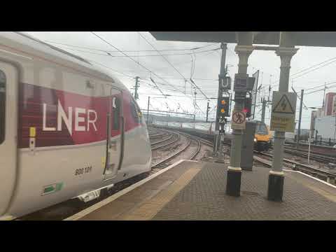 LNER Azuma 800109 departing Newcastle 22/03/19