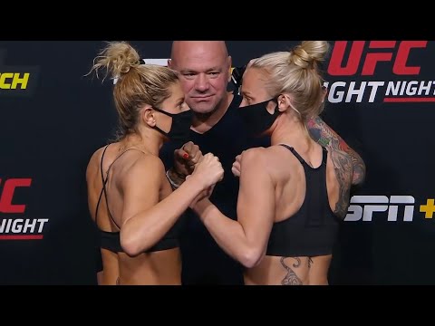 Ashley Yoder vs. Miranda Granger - Weigh-in Face-Off - (UFC Fight Night: Felder vs. dos Anjos)