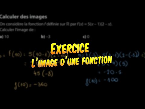 Mathématiques - Calculer l'image de fonctions