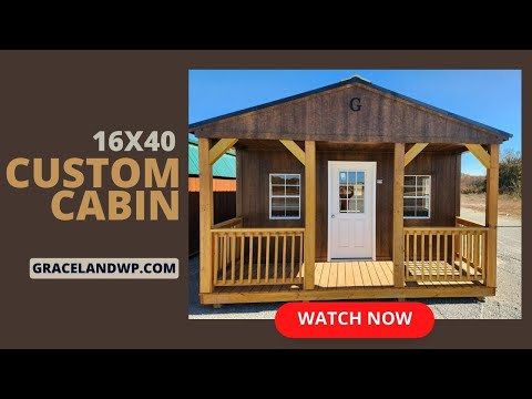 ✅CUSTOM 16x40 Cabin by Graceland👍 "Perfect" DIY Tiny Home or Hunting Cabin! ⏰HURRY! 💬Message Me NOW!