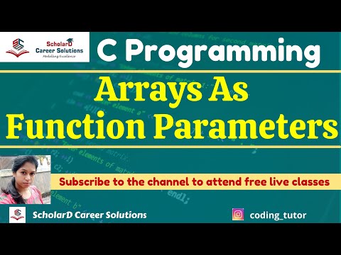 Arrays As Function Parameters C Programming For Beginners Cprogramming Coding Programming