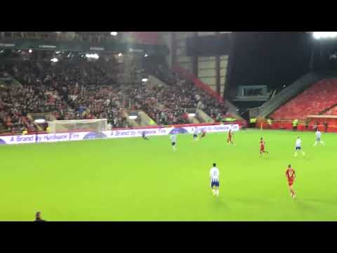 Jesse Öst saves a Duk chance. Aberdeen v HJK Helsinki Europa Conference 05/10/23