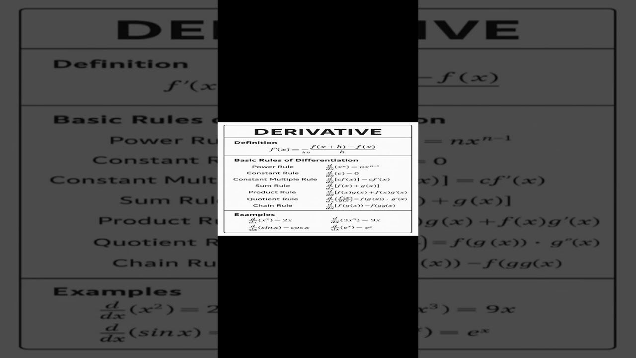 Derivatives Rules Explained