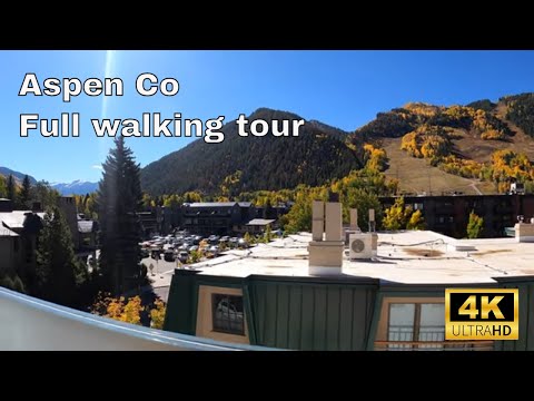 Aspen Colorado Walking Tour Full walk   4K