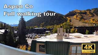 Aspen Colorado Walking Tour Full walk   4K
